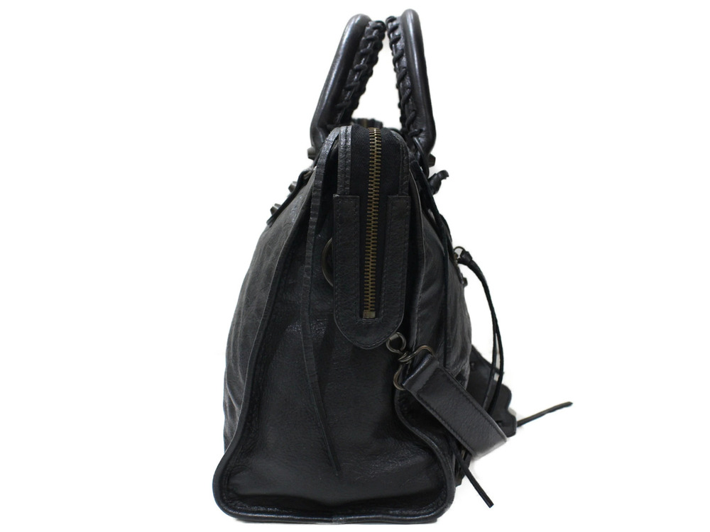 Balenciaga The Handbag Mirror City Black Leather